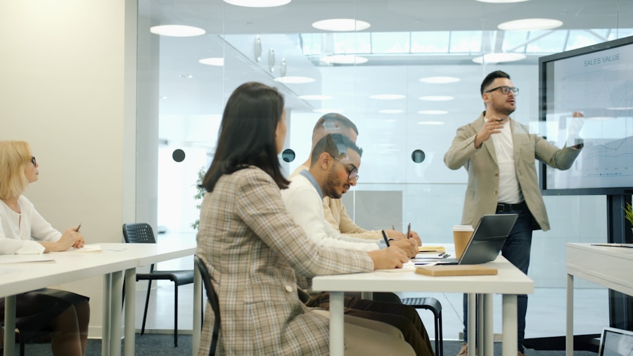 Professional boardroom meeting